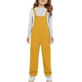 thumbnail image 4 of Mercatoo Boy's Girl's Straight Leg Jumpsuit Loose Fit Casual Bib Overalls Sleeveless Multi Color Kid's Toddlers with Pockets Overalls, 4 of 6