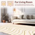 thumbnail image 2 of ODIKA 4' x 6' Machine Washable Non-Slip Area Rug, Contemporary Wave High Traffic Rug, Gold, 401207, 2 of 7