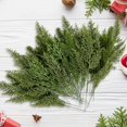 thumbnail image 3 of 40Pcs Christmas Pine Needles 12" Artificial Pine Branches Green Leaves Needle Garlands Pine Twigs Faux Cedar Branches Greenery DIY Accessories for Christmas Holiday Winter (4 Styles), 3 of 8