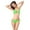 Green, variant on Luxalzxs Bikinis Sets for Women Sexy Bandage Solid Color Brazilian Swimwear Two Pieces Swimsuit Padded Thong Bathing Suits