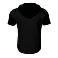 thumbnail image 5 of Fabrcox Man Hoodie Quarter Zip Short Sleeve Lightweight Men’s Sweatshirt Hiking Outdoor Drawstring V Neck Color Block Men T Shirt, 5 of 8