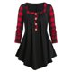 thumbnail image 1 of Camiseta Swing Talla Extra a Cuadros Rosegal  Mangas largas de talla grande, 1 of 5