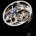 thumbnail image 2 of AESOP Analog Mechanical Hand-Wind Wrist Watch Men's Stainless Steel and Leather Sapphire Male Skeleton Real Tourbillon Leopard Eye Clock Waterproof Luminous, 2 of 6