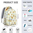 thumbnail image 4 of Sunflower and Butterfly Design School Backpack for Students Durable and Adjustable Strap Backpack with Artistic Yellow Floral Pattern, 4 of 5