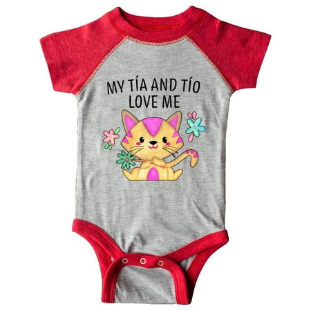 

Inktastic My Tía and Tío Love Me with Cute Kitten and Flowers Gift Baby Boy or Baby Girl Bodysuit