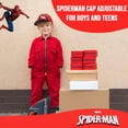 thumbnail image 3 of Gorra de béisbol Marvel Spiderman para niños, sombrero y gorra ajustada para niños, gorra de béisbol Spiderman de ala plana en diseño rojo, 3 of 5