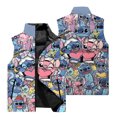 thumbnail image 3 of Chaqueta divertida con estampado 3D de Disney Stitch para hombre, chaqueta sin mangas para deportes al aire libre, chaqueta informal de moda para hombre, cortavientos, 3 of 5