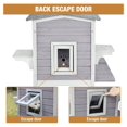 thumbnail image 3 of JTAOT Feral Cat House Outdoor Waterproof Kitty Shelter for Winter with Balcony, Escape Door & Movable Platform, 3 of 6