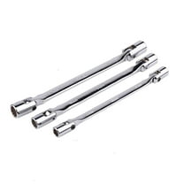 NANMELX 3pcs Metric Double 12 Point Swivel Head Wrench Set Flexible Socket Spanner Tool