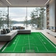 thumbnail image 2 of ODIKA 8'x10' Washable Area Rug Sport Stadium With Goal Posts And Yard Markers Football Field Refined Structured for King Size Bedroom Under Bed, Master Suite, Non-Shedding, Easy Care, 2 of 7