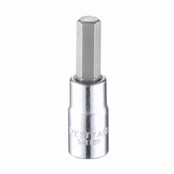 Westward 1/4 in Drive Hex Socket Bit SAE 1/4 in Tip, 1 1/2 in L 54TL89
