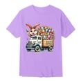 thumbnail image 5 of Girls Mother's Day Bunny Shirt Vintage Loose Fit Yellow Egg Bunny Print Easter Story Tshirt 2026 Kids Happy Easter Crew Neck Short Sleeve Tee Tops, 5 of 5