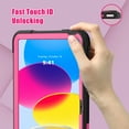 thumbnail image 4 of Dteck for iPad A16 11th Generation Case 2025 / iPad 10th Gen 10.9 inch Case 2022, Heavy Duty Shockproof Cover with Stand,Black+Rose, 4 of 9