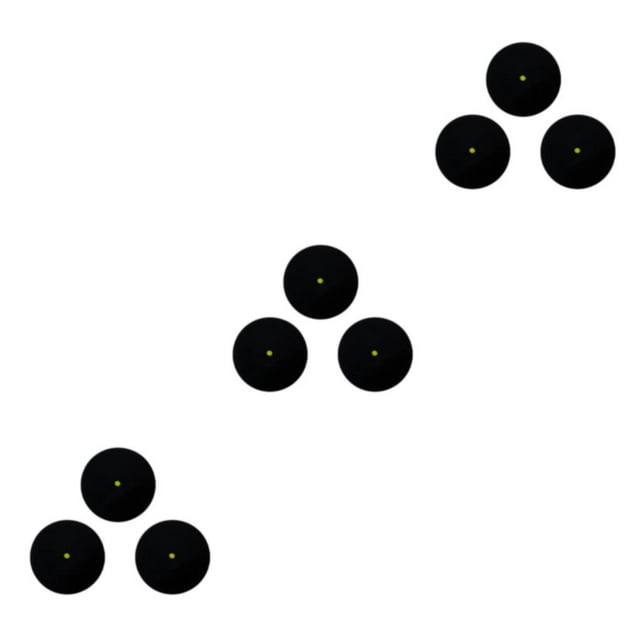 Eigraketly Juegos combinados de larga duración negros - Punto amarillo Pelotas de goma de baja velocidad Pelotas de squash profesionales Punto Type1 NO1