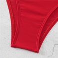thumbnail image 4 of UTSJKR Women's Bikini Sets Two Piece Swimsuit High Waisted V Neck Twist Front Adjustable Spaghetti Straps Bathing Suit Red M, 4 of 9