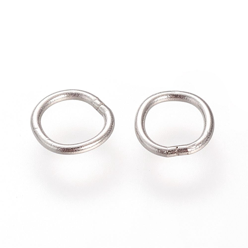 Tarnish Resistant 304 Stainless Steel Round Rings Soldered Jump Rings Closed Jump Rings Stainless Steel color 21 Gauge 4x0.7mm 304 Stainless Steel