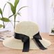 thumbnail image 2 of Women's Sun Hat Floppy Foldable Bowknot Straw Hat Summer Beach Cap UV Protection UPF50, 2 of 5