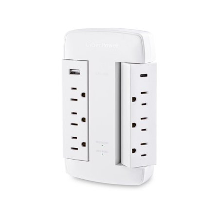 UPC: 0649532621415 | CyberPower Professional 6-Outlet Surge Suppressor/Protector – 6 x NEMA 5-15R  3 x USB – 900 J – 125 V AC Input