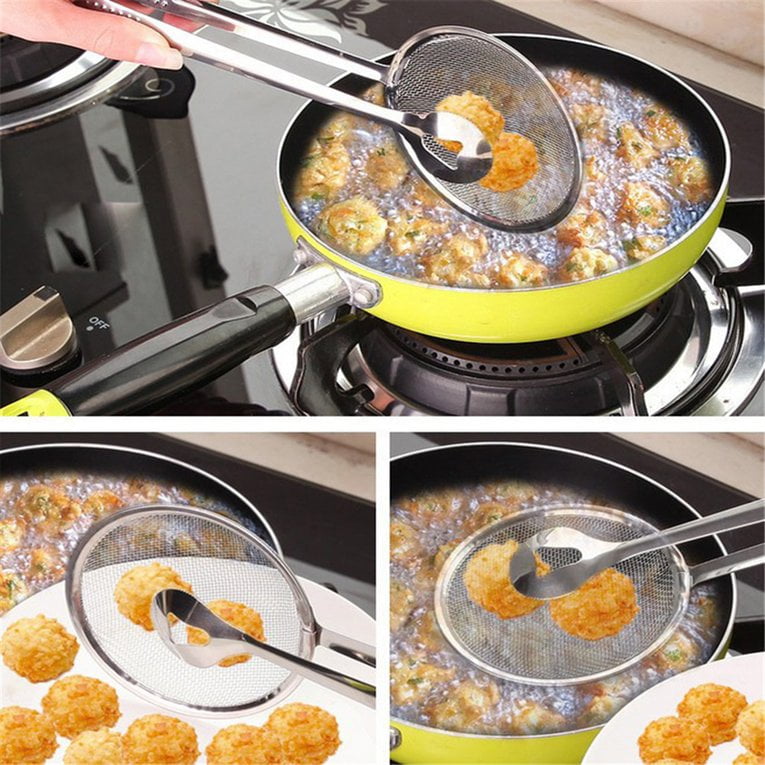Helpful Cooking Frying Stainless Steel Strainer Fried Food Clip Oil Soup Filter