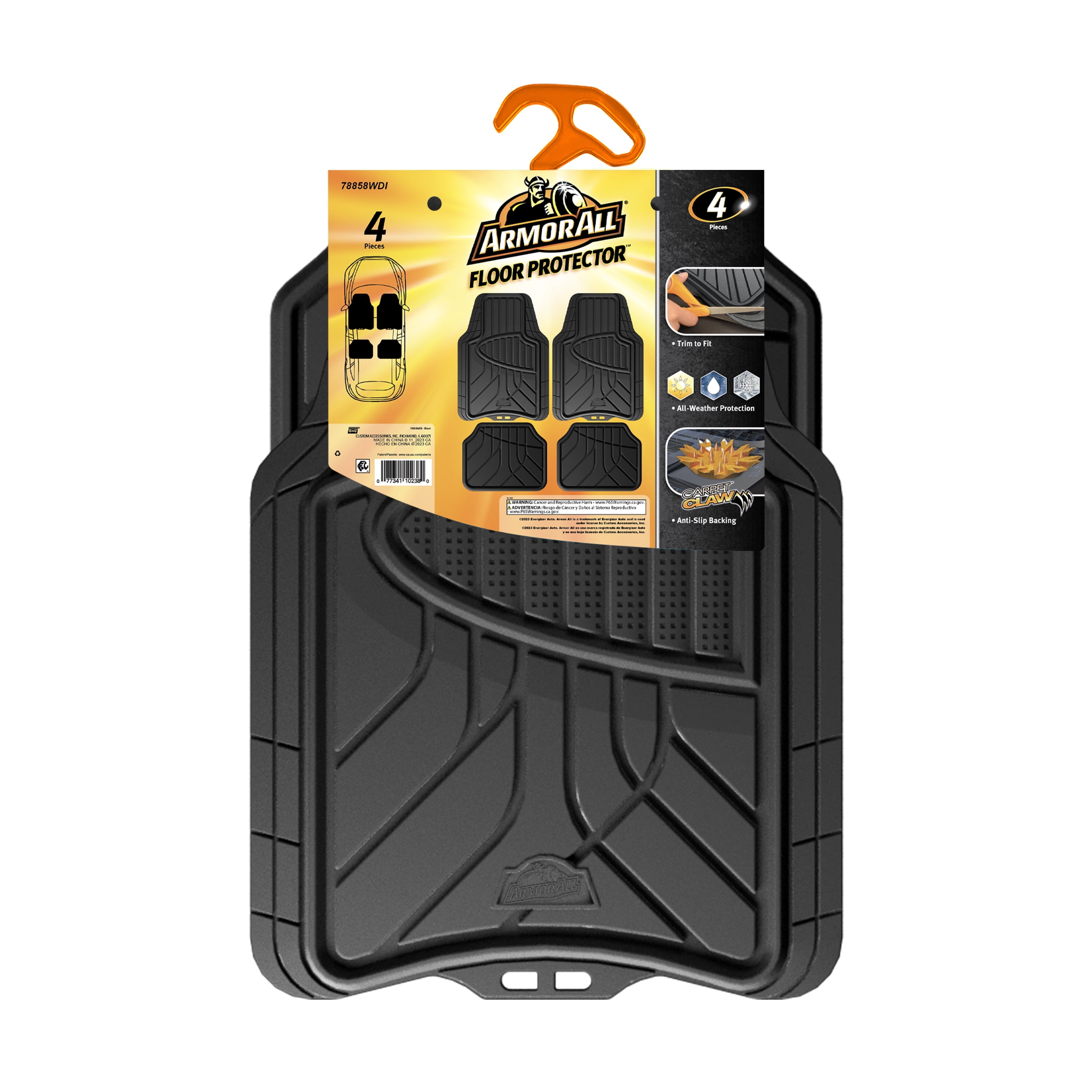 Armor All 4 Piece Black Trim to Fit All Weather Floor Mats Vehicle Make Universal Walmart