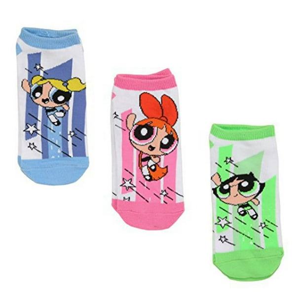 The Powerpuff Girls Powerpuff Girls Flying 3 Pair Lowcut socks
