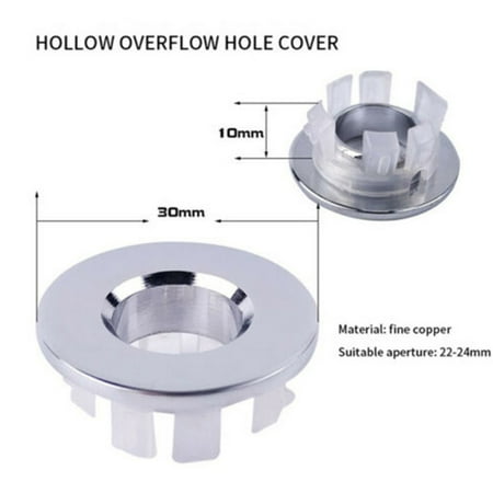 

JINGT Replacement Brass Made Basin Sink Overflow Cover Insert Hole Bathroom Faucet