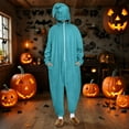 thumbnail image 2 of QATAINLAV Mint Green Onesie Hoodies for Women Long Sleeve Zipper Jumpsuit Casual Hooded Overalls Loungewear Christmas Pajamas, 2 of 10