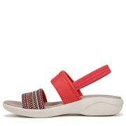 Bzees for LifeStride Women's Cali Strappy Sandal Coral Beach Multi 7.5M