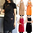 thumbnail image 1 of Unisex Waterproof canvas waterproof Apron Washable Butcher Waiter Chef Kitchen Cooking apron, 1 of 5