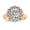 Rose Gold, variant on AFFY Floral Halo Solitaire Engagement Ring for Women, Center 7mm Round Cut Lab Created Moissanite Ring in 14K Rose Gold Plated 925 Sterling Silver Size-7