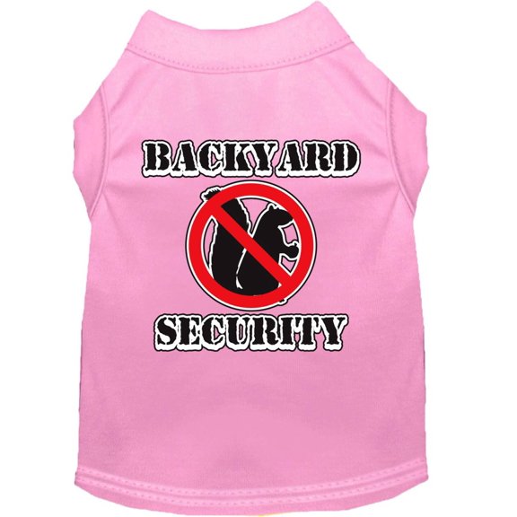 Backyard Security Screen Print Shirts Light Pink XS (8)