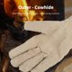 thumbnail image 3 of Picnic Al Aire Libre Camping Fuego Barbacoa Cuero Aislamiento Térmico Guantes Gruesos Kearding OD009595-02, 3 of 5