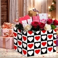 thumbnail image 2 of M Large Valentine's Day Gift Basket Empty Storage Organizer Kid Room Décor (Checkered Red And White Heart), 2 of 7
