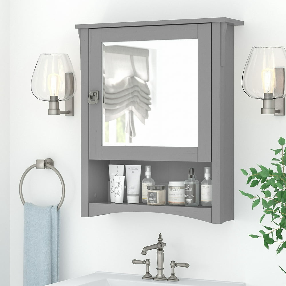 Bush Furniture Salinas Bathroom Medicine Cabinet with Mirror - Walmart