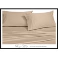 thumbnail image 4 of Royal Hotel Solid Tan 550-Thread-Count 4pc Queen WATERBED Sheets, 100% Combed Cotton, Sateen Solid, Deep Pocket, 4 of 5