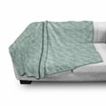 thumbnail image 2 of Geometric Soft Flannel Fleece Blanket, Abstract Design Monochrome Repetitive Rhombus Pattern in Halftone Effect, Cozy Plush for Indoor and Outdoor Use, 60" x 80", Pale Seafoam White, by Ambesonne, 2 of 5