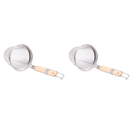 

2pcs Stainless Steel Strainer Basket Wire Mesh Food Skimmer Pasta Dumpling Noodle Strainer Kitchen Sieve