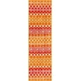 thumbnail image 3 of Unique Loom Tribal Trellis Collection Area Rug - Alaoui (2' x 7' Runner Orange and Red/Ivory), 3 of 12