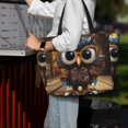thumbnail image 5 of Lafuoo Quirky Owl With Glasses Pattern Large Capacity Beach Travel Bag, Zipper Pocket Handbag Shoulder Bag, Suitable for Beach, Pool, Gym-One Size, 5 of 5
