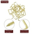 thumbnail image 4 of 150 Pack L Shape Hooks, 5/8 Inch Right Angle Screw Hooks for Hanging, Gold, 4 of 7