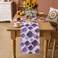thumbnail image 2 of Purple Geometric Moroccan Table Runner 36 Inches, Abstract Art Purple Ombre Modern Bed Runner Dresser Scarves Tabletop for Indoor Outdoor Parties/Ceremony/Banquet, 13"x 36", 2 of 8