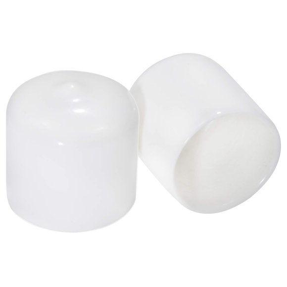 Made in USA 1 Inch (25mm) Round Rubber Plugs for Holes (20 Pack) - Flexible White Rubber End Caps - Hardware Plugs - Metal Tubing Post Cover Protective End Caps for Furniture