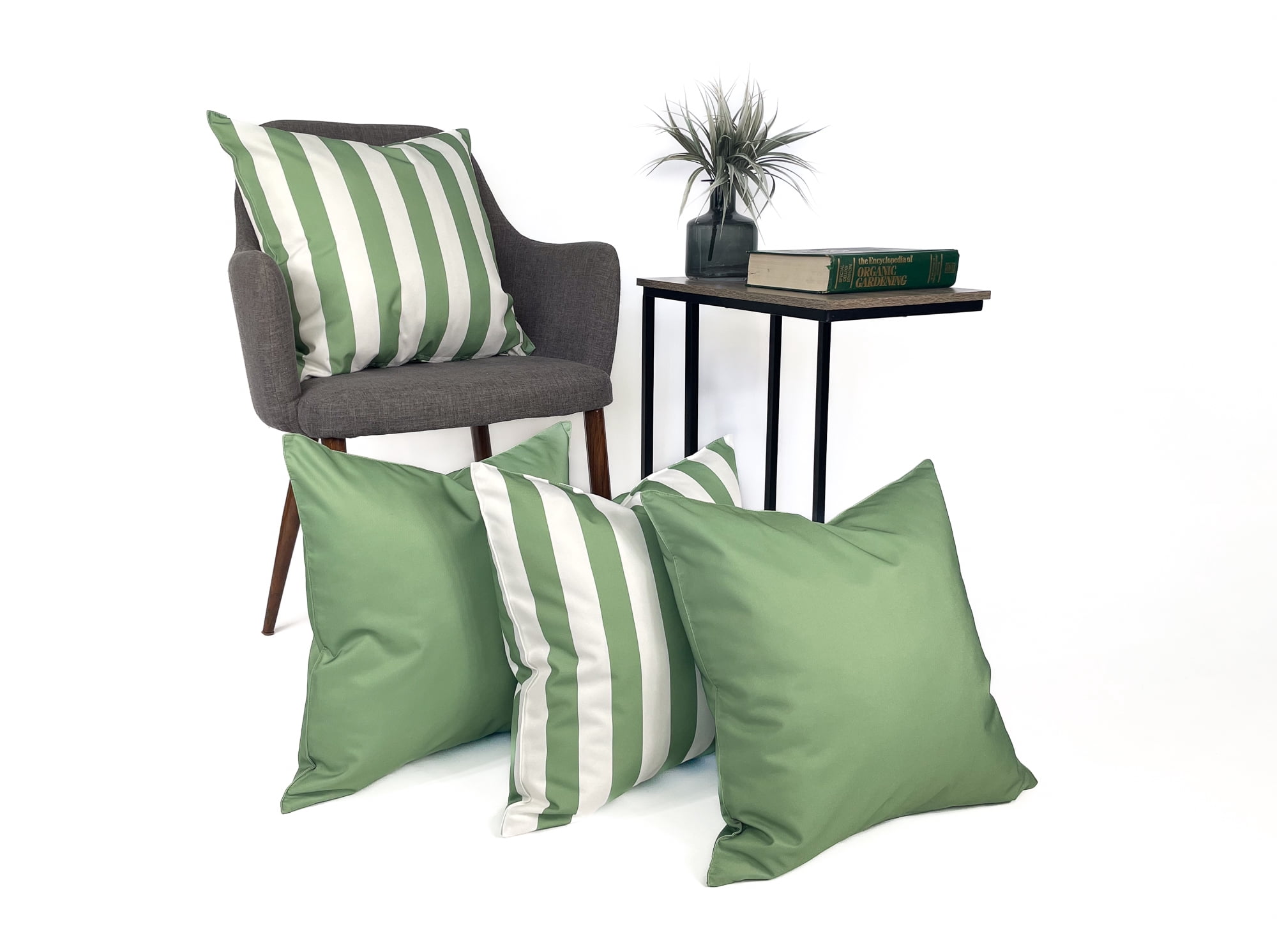 Ensperta Pack of 2 Outdoor Waterproof Throw Pillow Cover