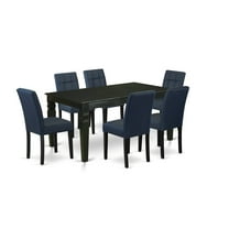 East West Furniture 7 Piece Kitchen Table Set