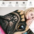 thumbnail image 3 of Manta de perro Pug, suave y cálida, los mejores regalos de cumpleaños para los amantes de los Pug, manta de perro para niños, mujeres y adultos, manta de cachorro, sofá cama, decoración navideña de, 3 of 6