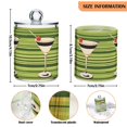 thumbnail image 5 of Yayeee 2 Pack Qtip Holder Bathroom Cotton Swab Canister with Lid Clear Dispenser Set, Black Martini, 5 of 6