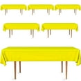 thumbnail image 5 of DecorRack 6 Pack Plastic Tablecloths, 54 x 108 inch Rectangular Disposable Table Covers for Parties, Events, Indoor Outdoor Use, Yellow (6 Count), 5 of 7