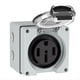 thumbnail image 1 of Caja de Tomacorriente de 50 A, 125/250 V, NEMA 14-50R, para Exteriores, Resistente Al Polvo y A la Intemperie, para Vehículos Eléctricos., 1 of 6