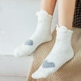 thumbnail image 4 of Diufon Fall Socks for Women Winter Cute Graphic Cozy Thickened Warm Socks Casual Fuzzy Home Slipper Socks, 4 of 5