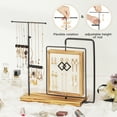 thumbnail image 5 of Becko US Jewelry Organizer Stand Jewelry Holder for Necklaces, Bracelets, Earrings, Rings (Light Brown), 5 of 7